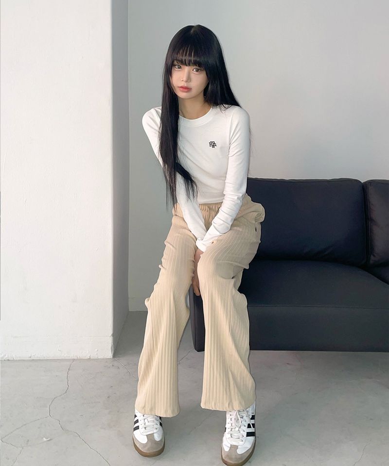 SOFT WIDE BANDING PANTS [2color]