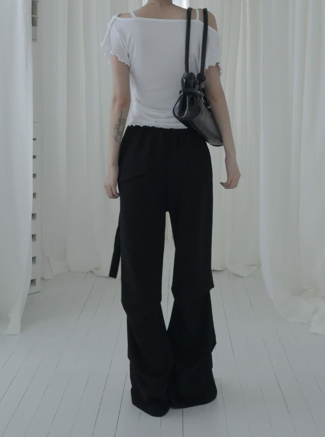 Warr Pintuck Wrap Bootcut Pants