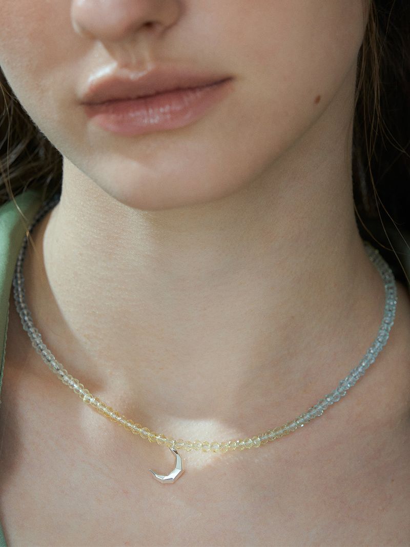 [MADE] Silver925_Gradation Moon_N (Sky Yellow, Black White)