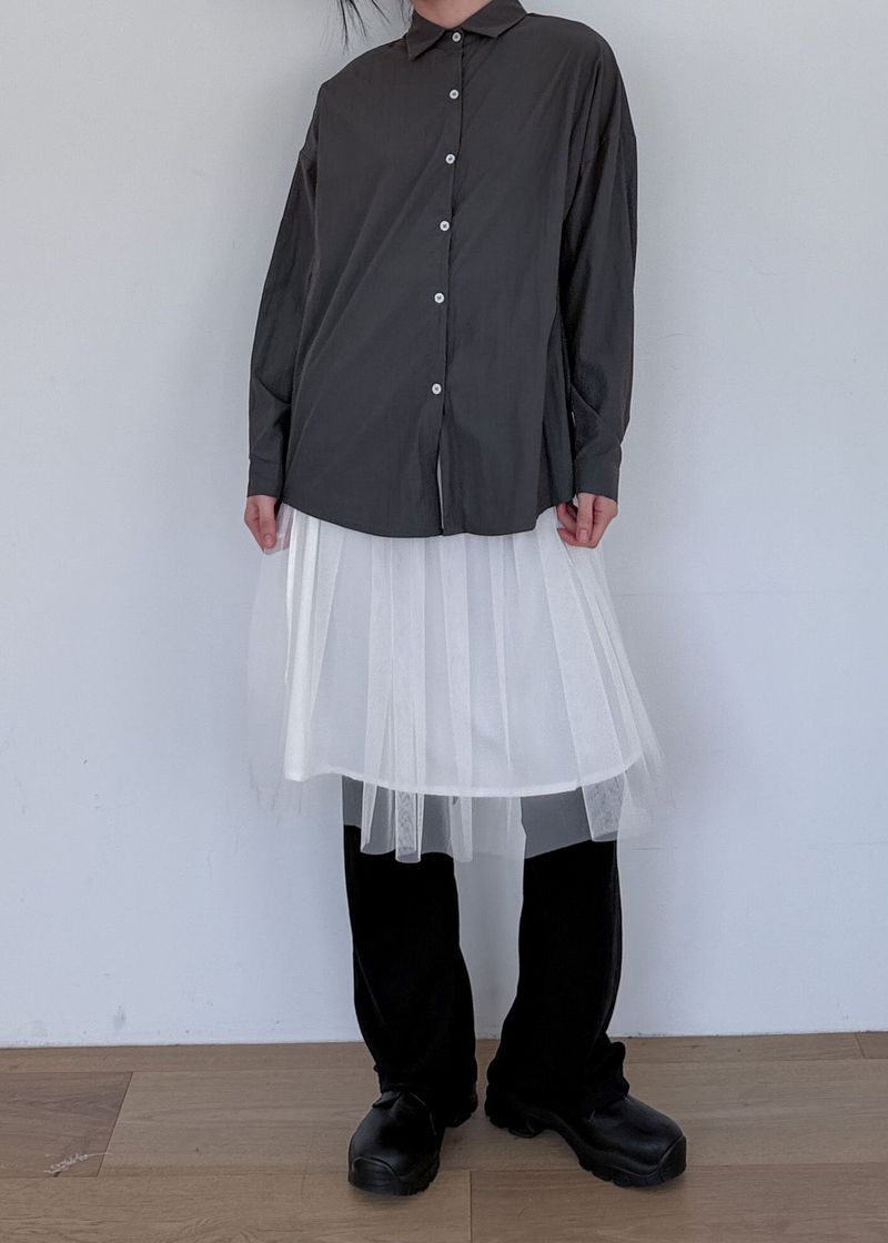 GLOSSY LOOSE SHIRT