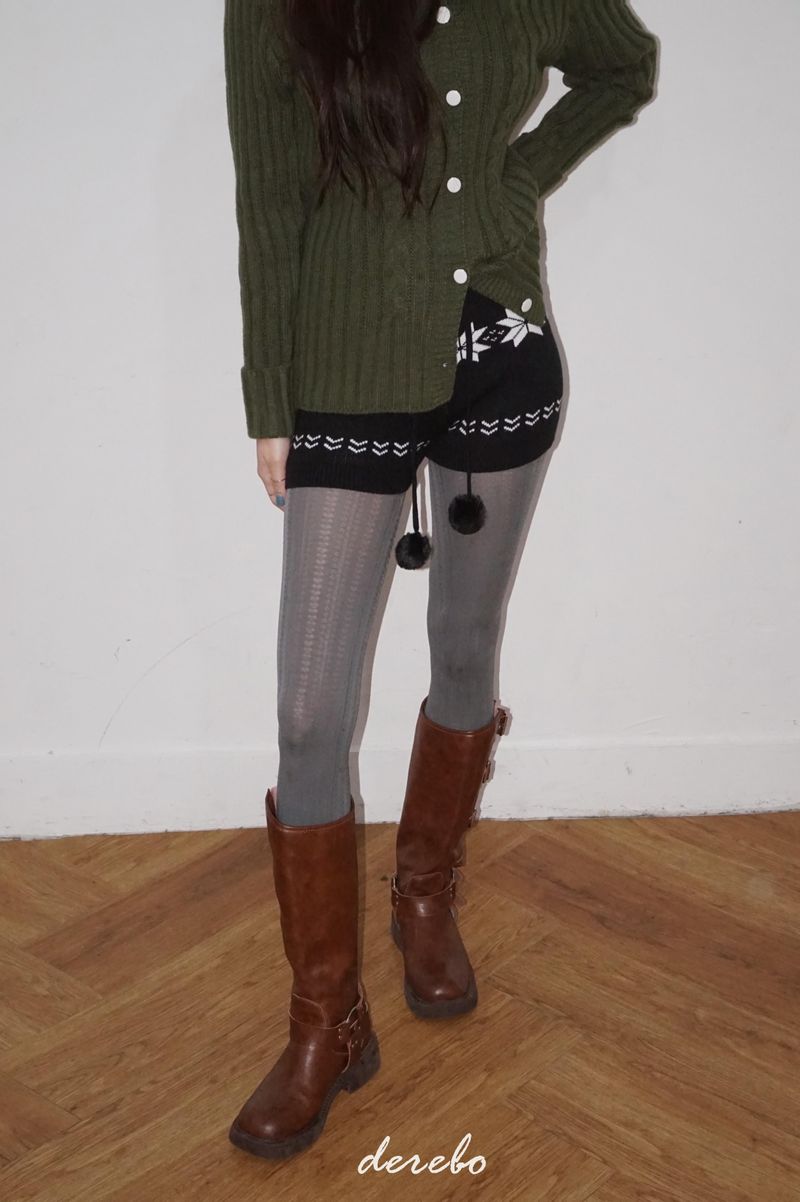 Graphic Knit Shorts