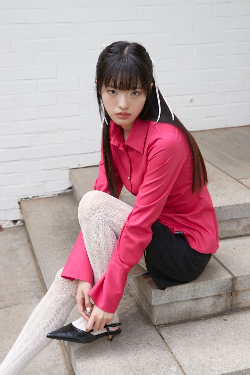 SLIM LINE CUFFS SHIRTS (PINK)