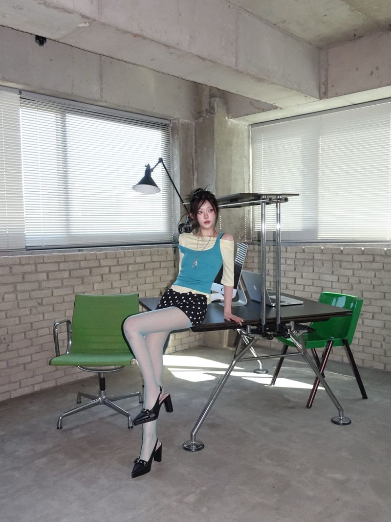 Tiny Dot Micro Skirt