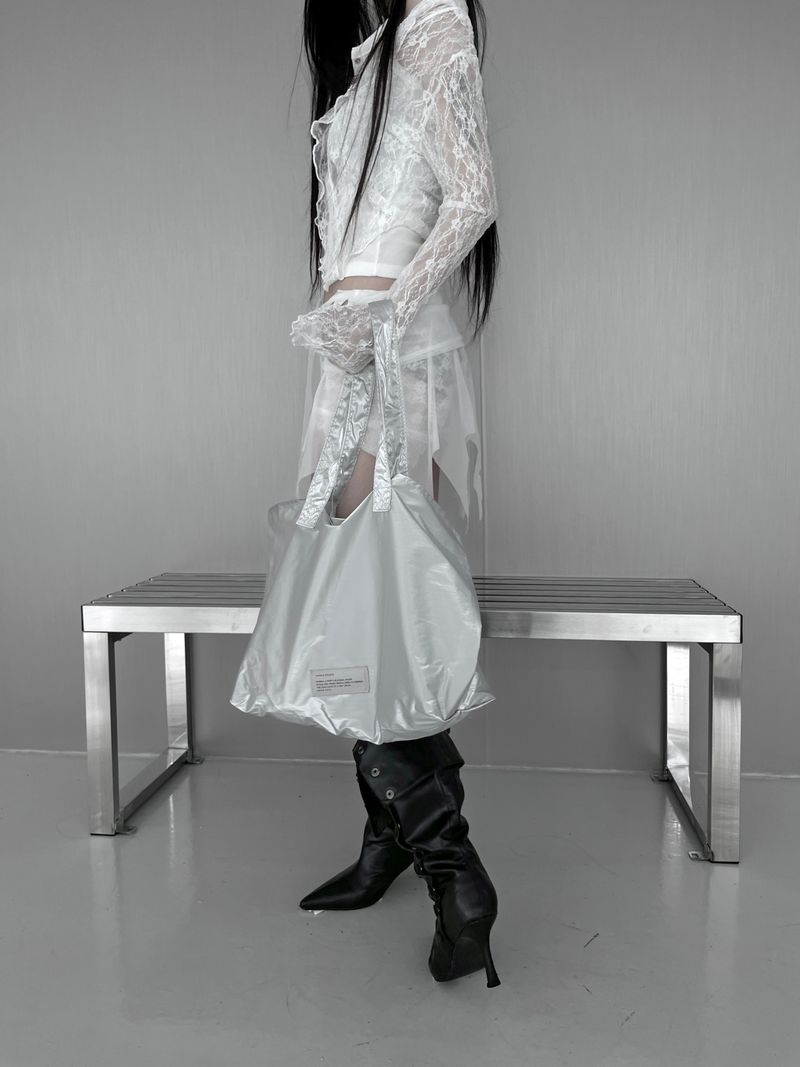 glossy shopper bag (2color)