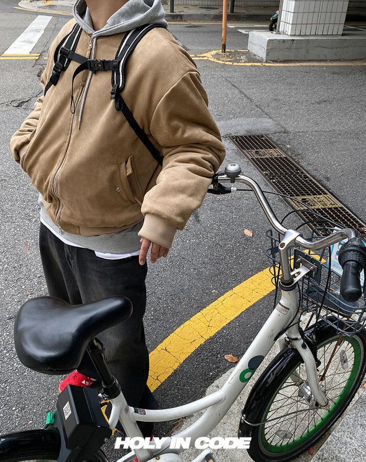 No.0480 6oz suede bomber JK (4color)