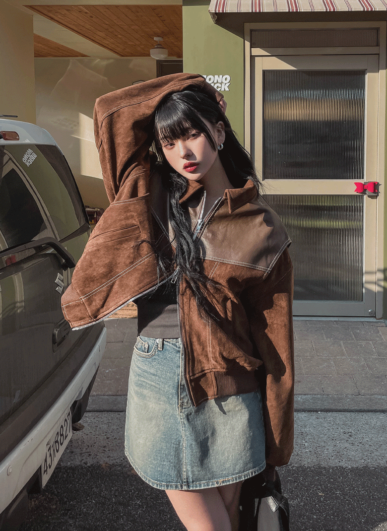 ULAN（ユレン）の「[MDおすすめ] モーブバルーンスエードジャンパー（Jackets/Outerwear）」