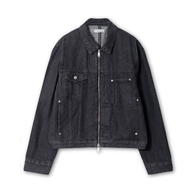 RU8314 Unbalanced Jean Jacket (2 colors)