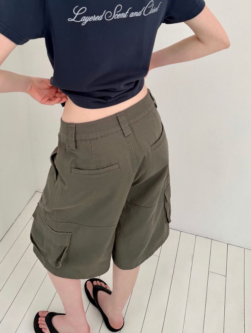 [ORIGINAL] Ground Cargo Bermuda Cotton Pants