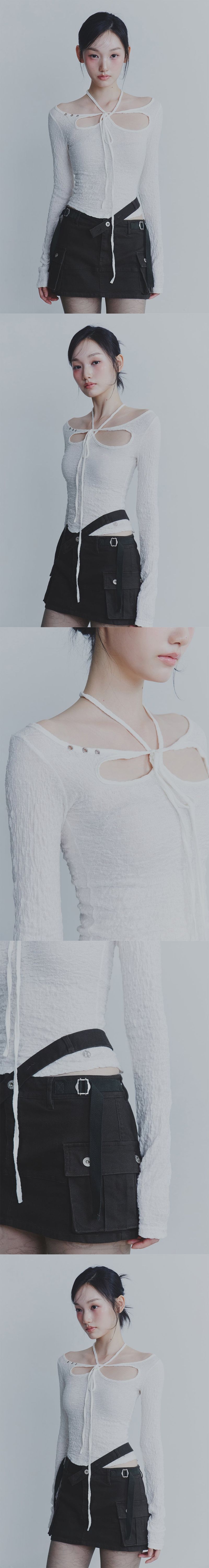 WRINKLED ORCHID TOP ivory