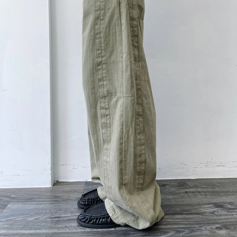 Articulated Washed Wide Trousers