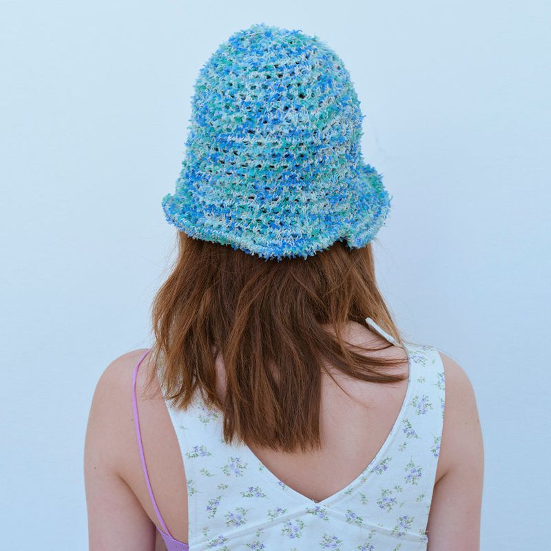 BUTTERFLY KNIT BUCKET HAT