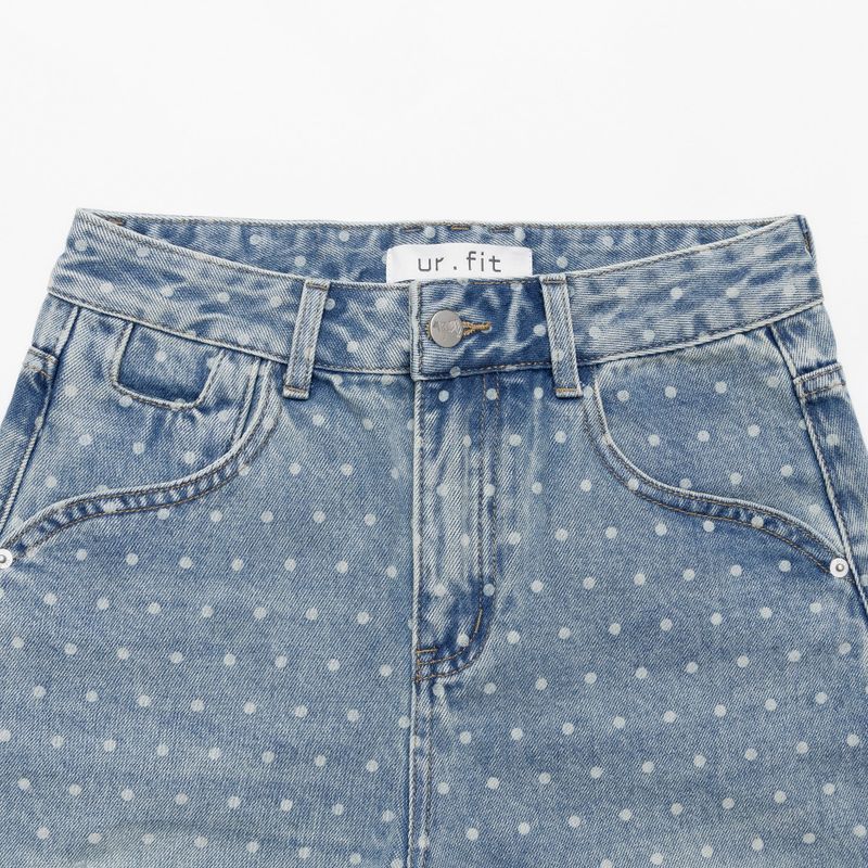 4 PART DESTROYED DOT DENIM PANTS code 21102