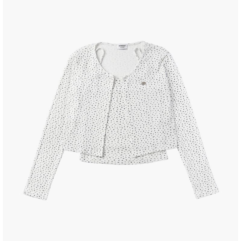 FLORAL CARDIGAN SET (Ivory)
