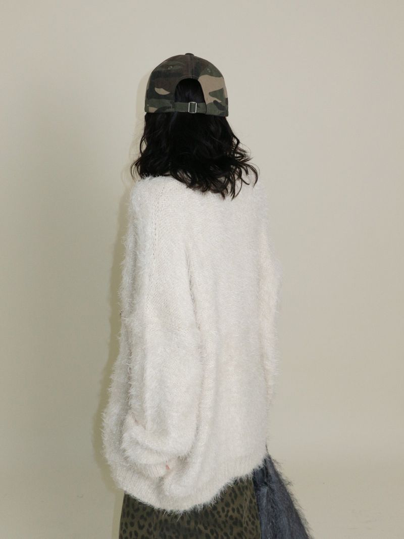 Featheryan Rouge Long Angora Cardigan
