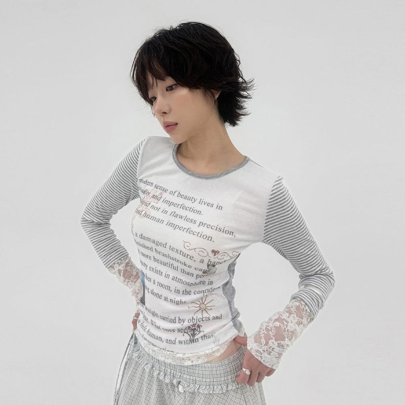 Layered Stripe LS Tee
