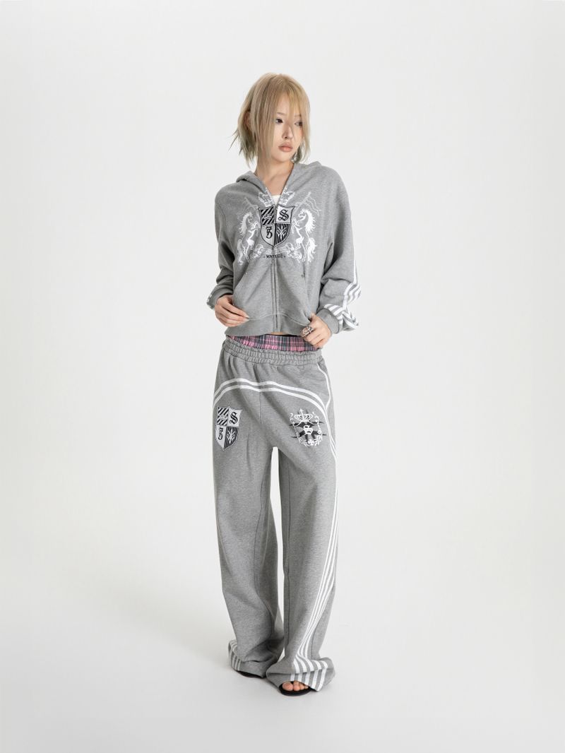 SEXXDEVIL Dual-Waist Striped Sweatpants