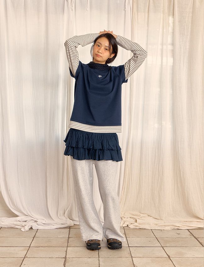 REVERSIBLE FRILL MUFFLER (NAVY)