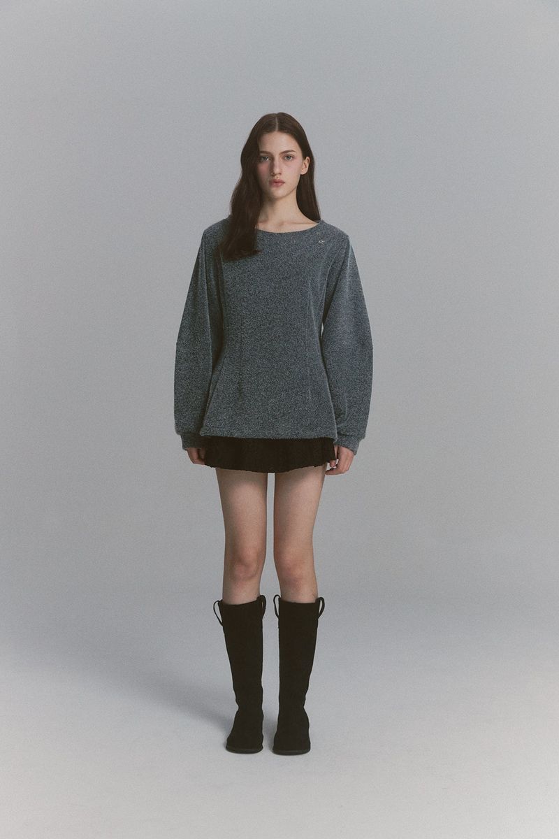 Angora Flare Sweatshirt Charcoal