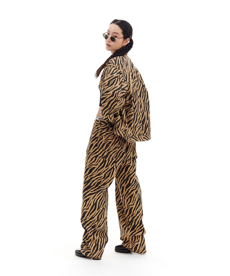 ZEBRA TWILL PANTS (BROWN)