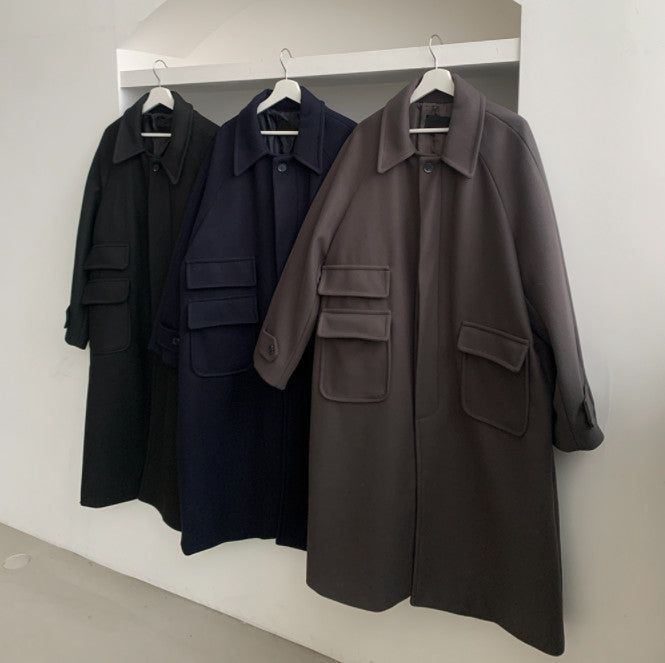 ASCLO Hidden Pocket Wool Coat (3color)