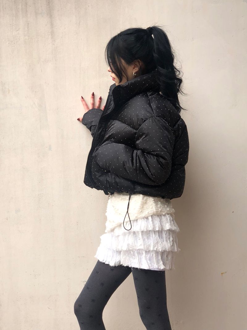 Dot Cubic Puffer Jacket