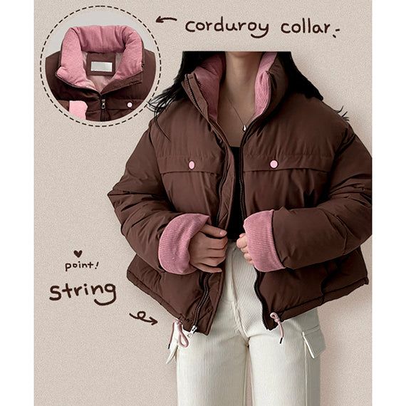 Gents String Corduroy Color Padded Jumper