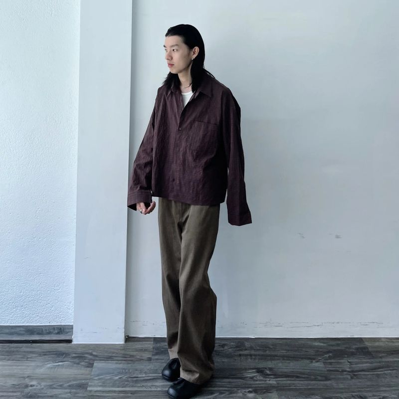 Subtle Textured Cropped Shirt