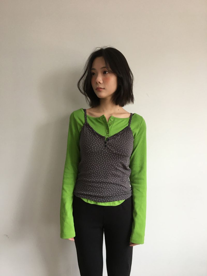 Liège button boat neck t-shirt (3color)
