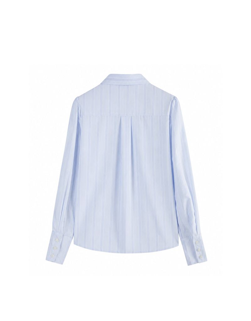 [PRE- FALL] Basic Stripe Oxford Tie Shirt Sky Blue