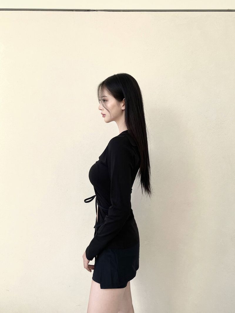 1047. Double hook shirring slit sh (2color)