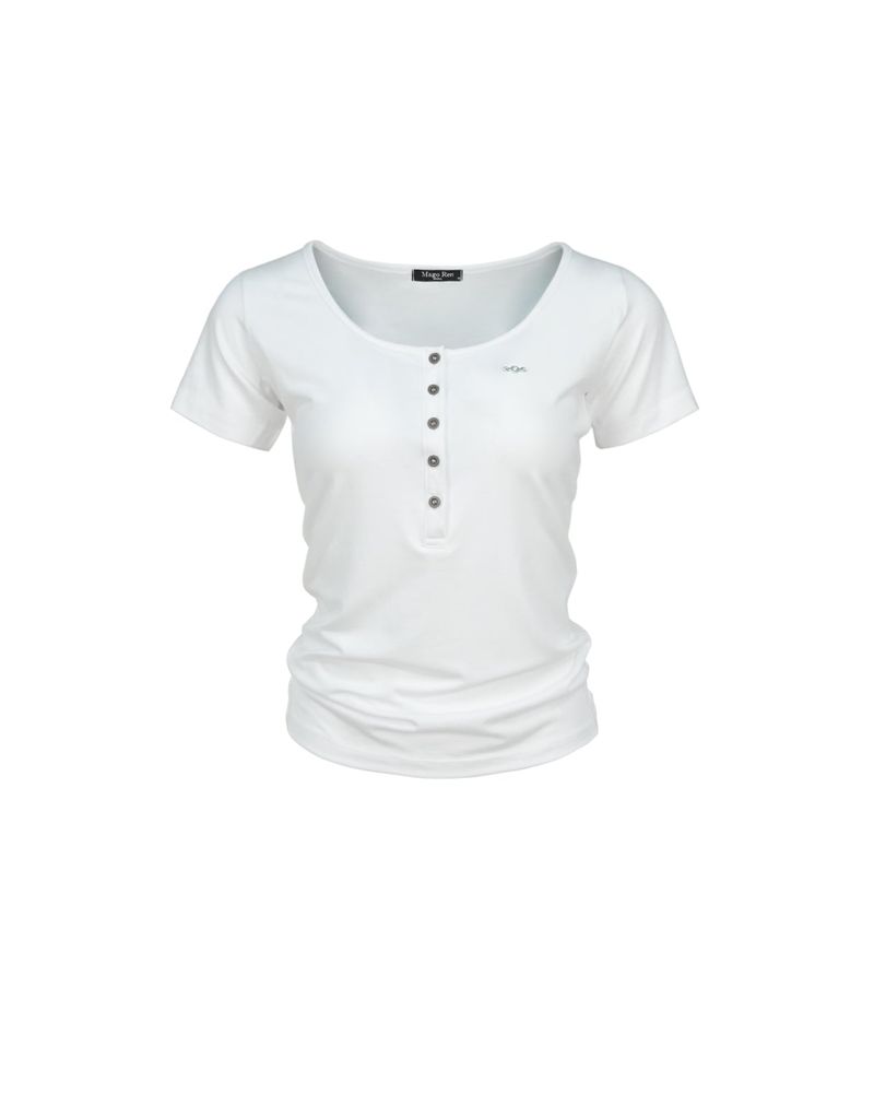 Metal Triclipse Henley Neck T-shirt White