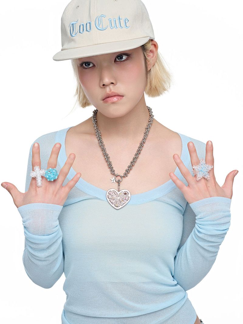JELLY CROSS RING (WHITE)
