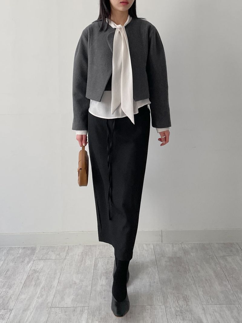 Barrier Balloon No Collar Short Jacket