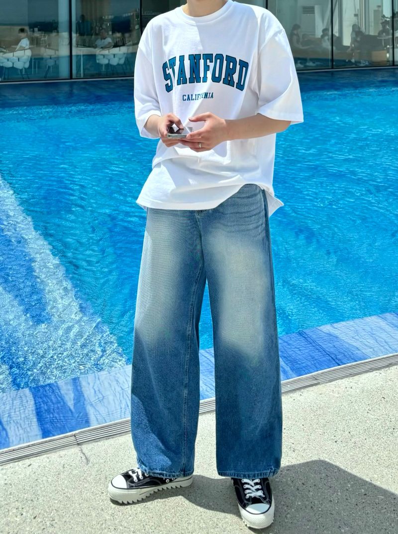 [Premium] SF レタリングオーバーフィットショートスリーブtシャツ