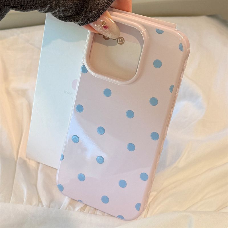 Pastel Tone Dot Pattern Jelly iPhone Case
