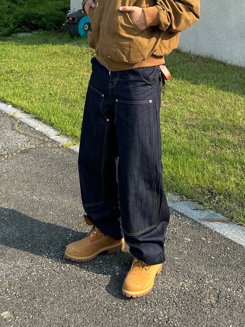 Twinknee denim pants (2color)