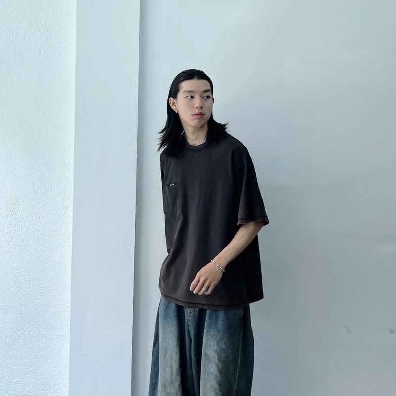 Slashed Pocket Washed Tee