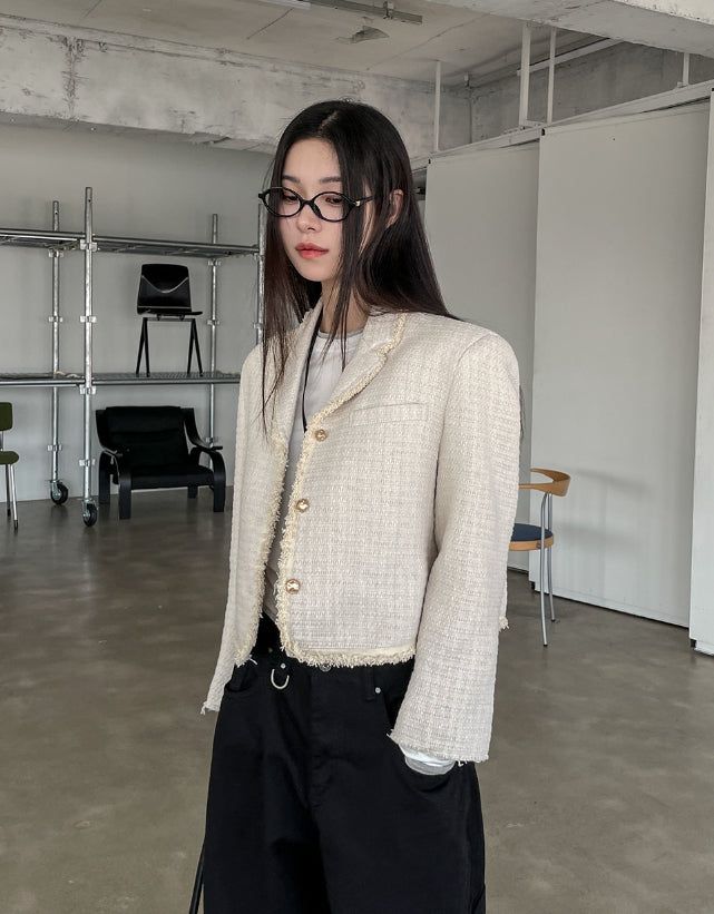 ULAN(ユレン)の「Tyler cropped tweed jacket(Jackets/Outerwear)」