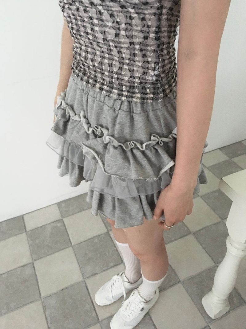 Terrycloth Ruffle Skirt