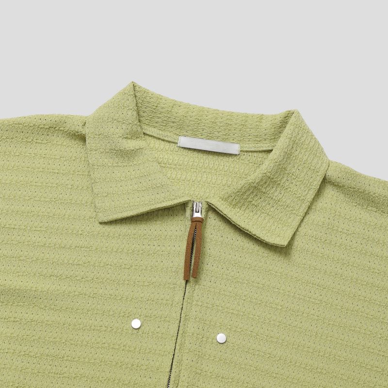 Rivet Knit Zip-Up Cardigan