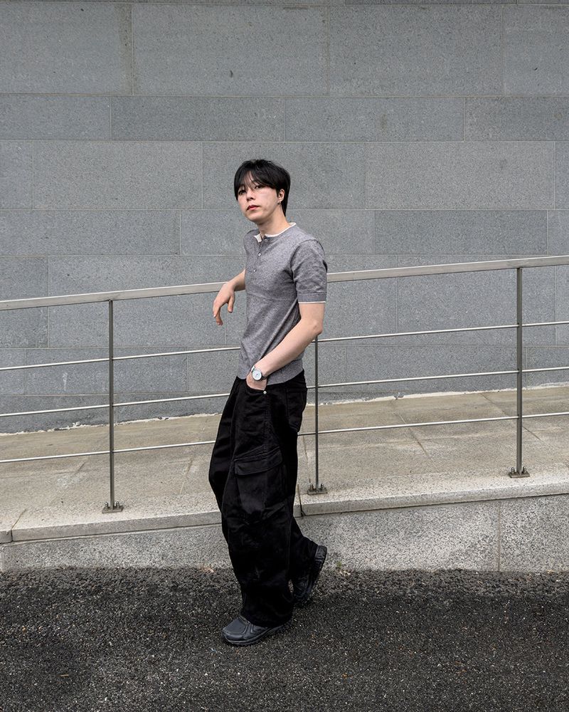 Eren Layered Henley Neck Knit