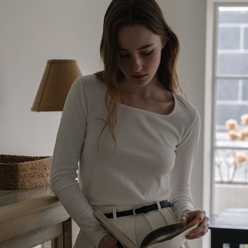 Square Neck T-shirt - Ivory