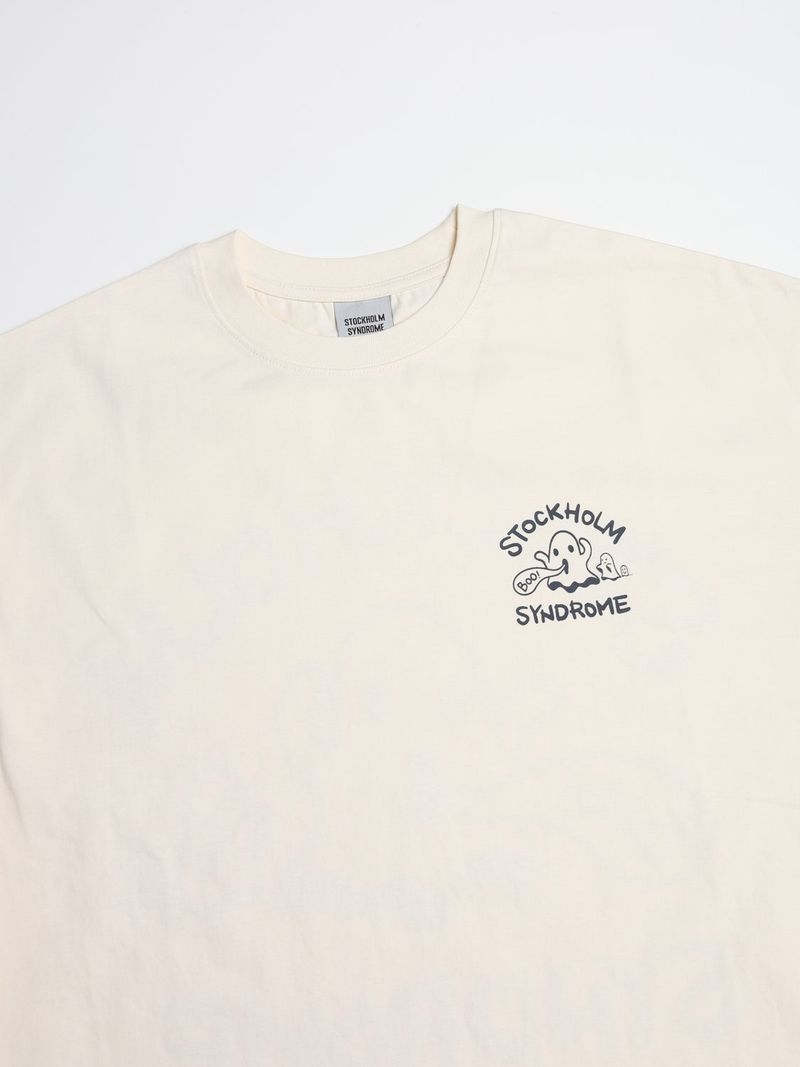ゴーストTシャツ - クリーム