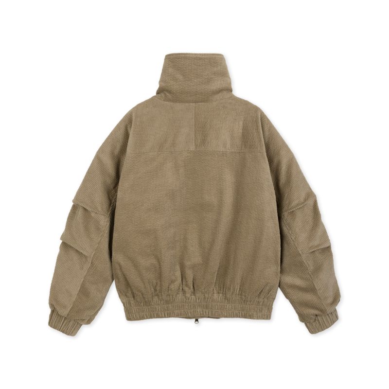 CORDUROY HIGH NECK BROWN JUMPER