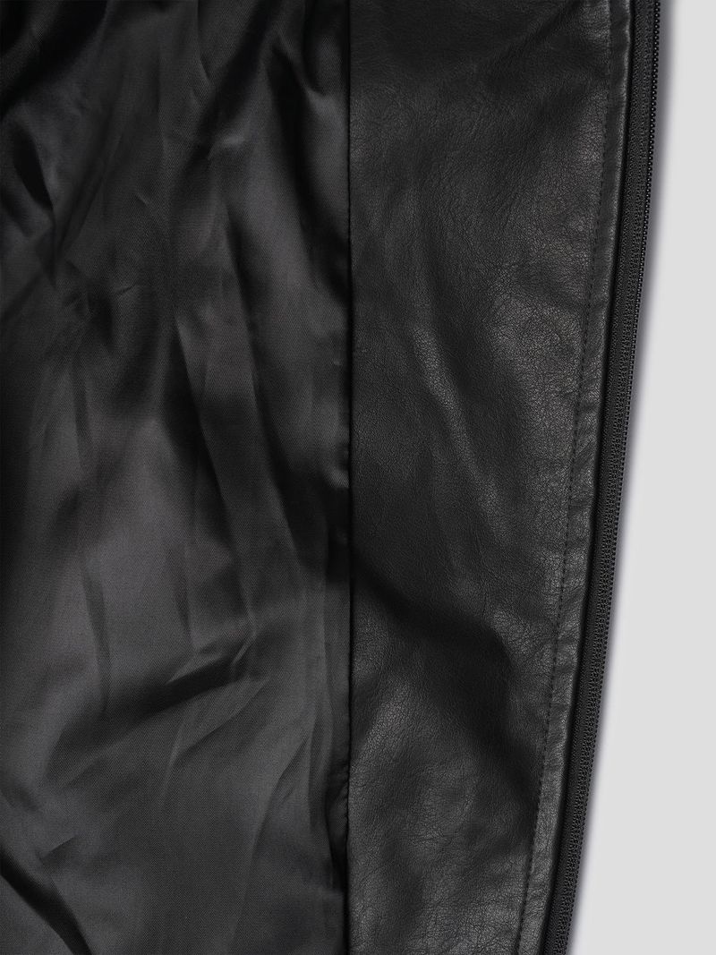 LMN deep washing leather crop jacket (2 colors)