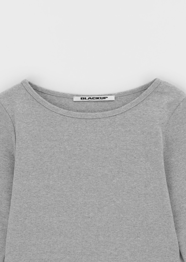 [B-BASIC] Standard Boat Neck 7/8 Sleeve T-Shirt 2SIZE