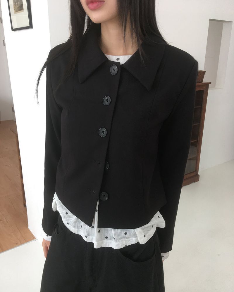 [MADE] Saeh Basic Seamed Collar Short Jacket