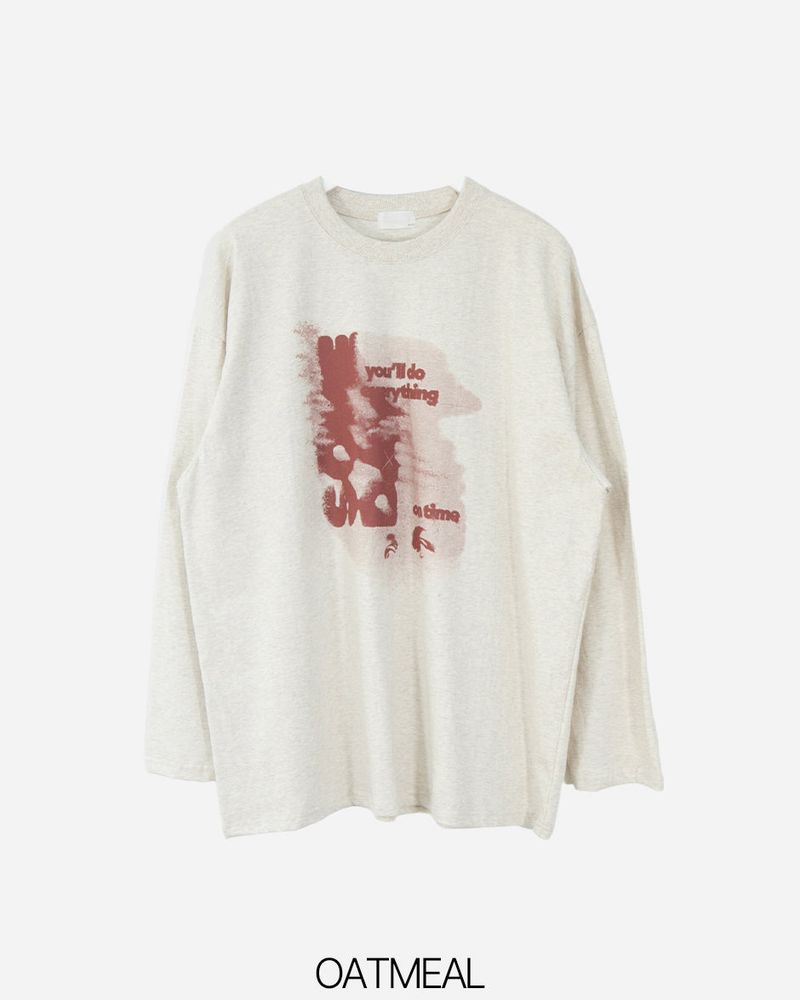 Shadow printed long-sleeved shirt