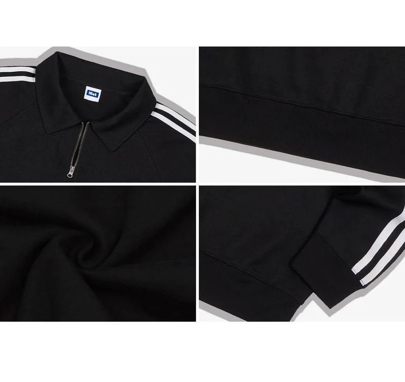 rough mini logo track collar half zip-up (2color)