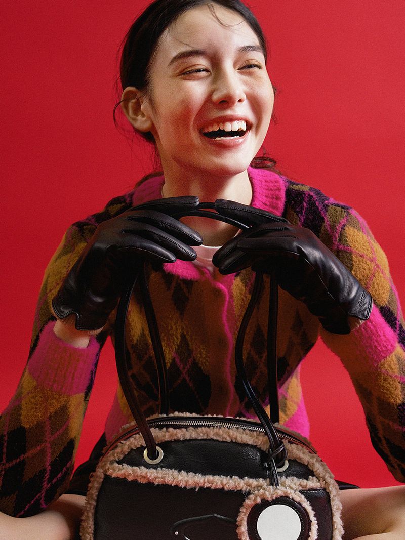 Oryany（オヤニ）の「Knit Combi Leather Gloves（Fashion Accessories）」